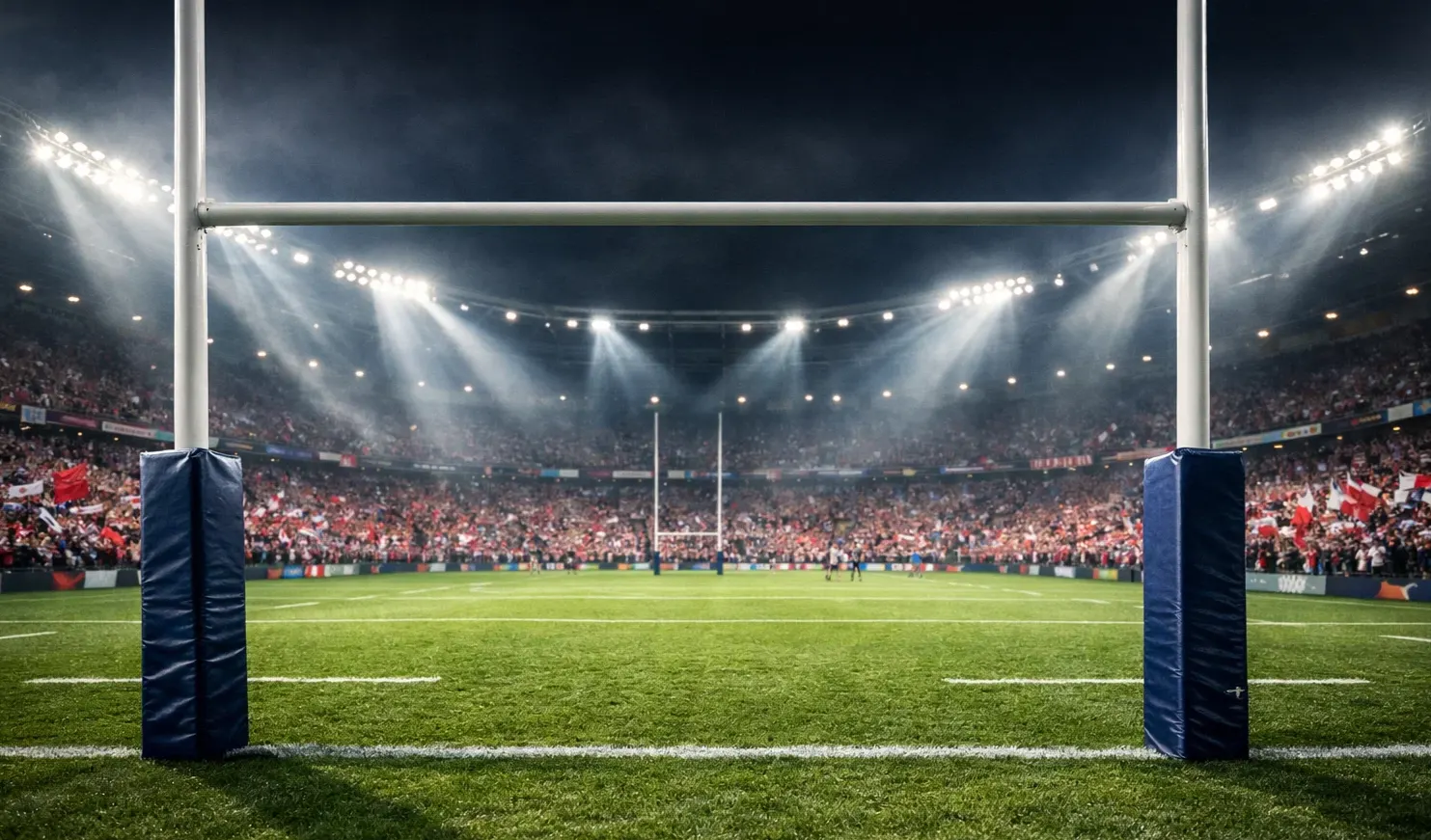 Facteur domicile au rugby : stade de Top 14 rempli de supporters encourageant leur équipe locale